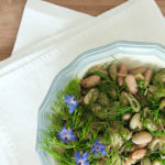 Salad: Borlotti bean salad with fennel green salad
